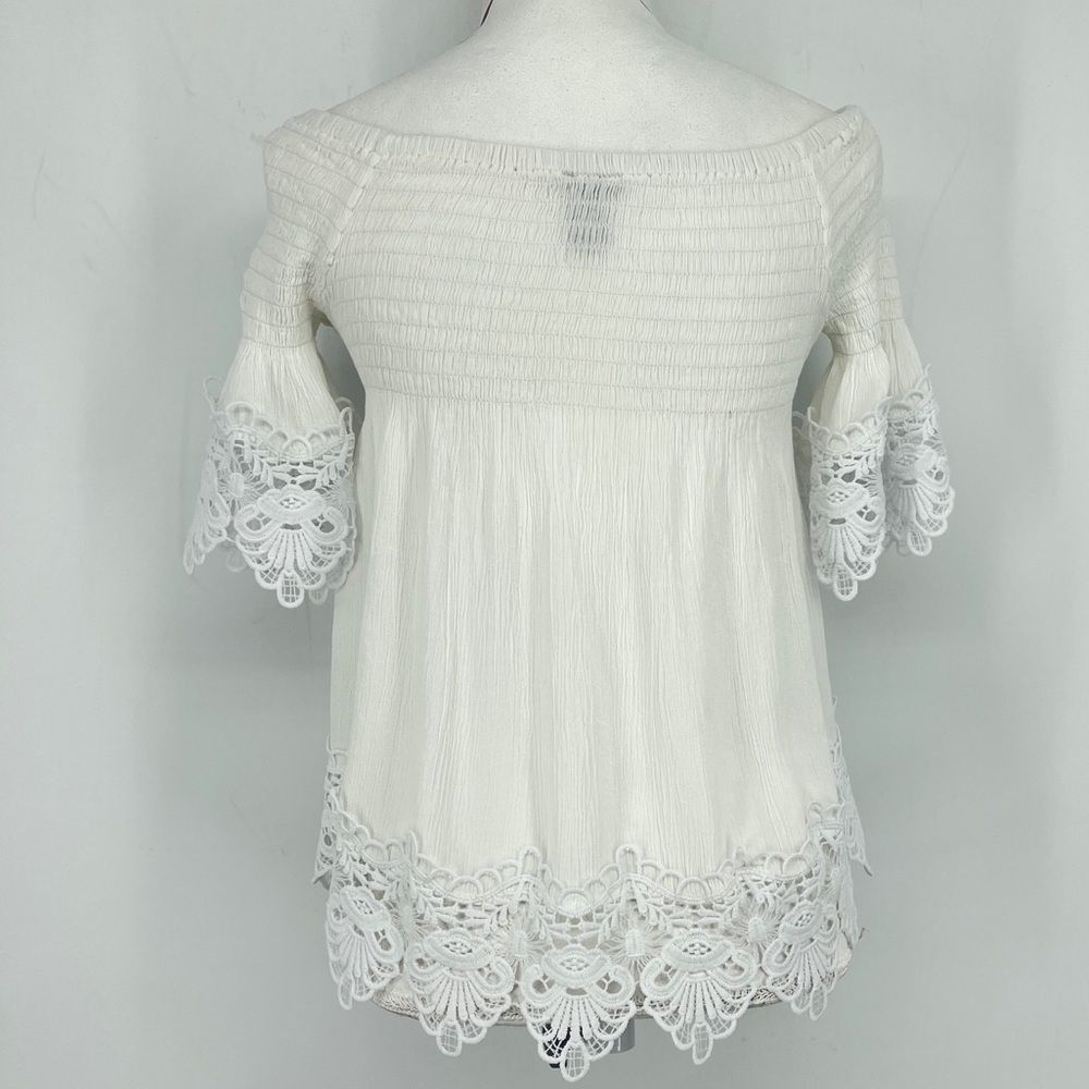 Rue21 white off the shoulder peplum top - Picture 6 of 7